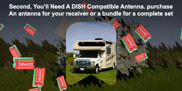 Satellite dish for rv motorhome